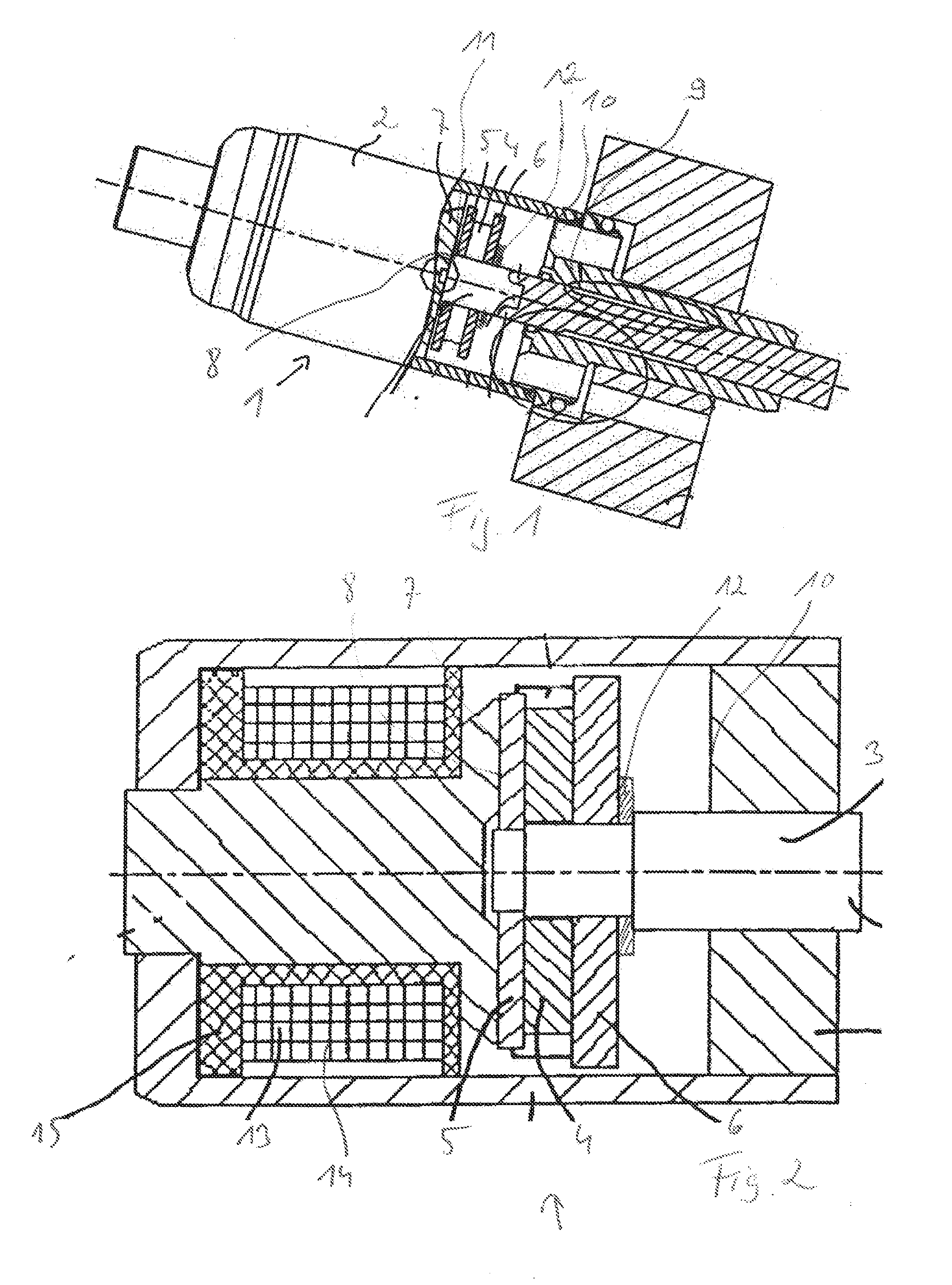 Bistable electromagnetic actuating device and camshaft actuating device