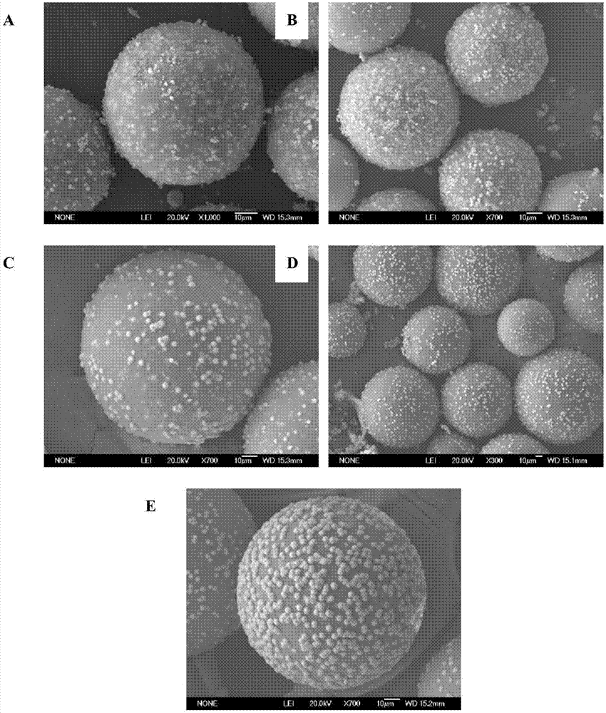 Method for preparing porous resin microsphere surface growth morphology controllable TiO2