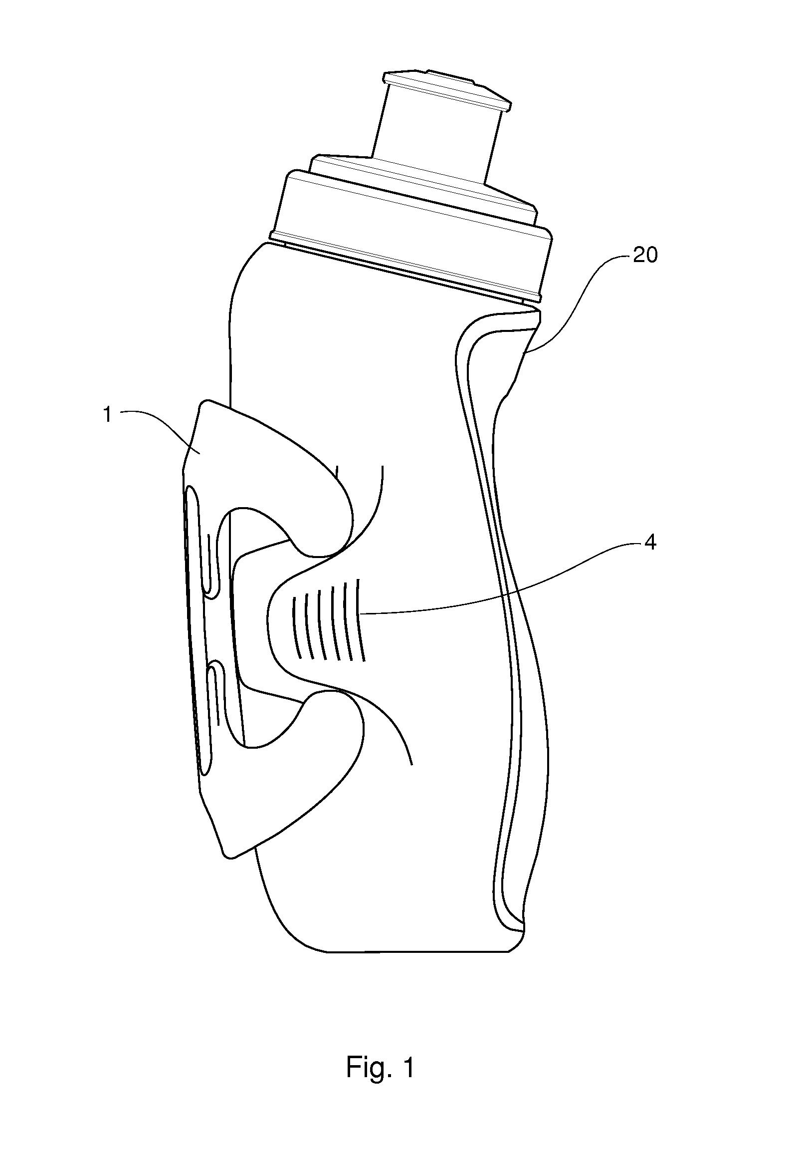 Bottle with mating clip