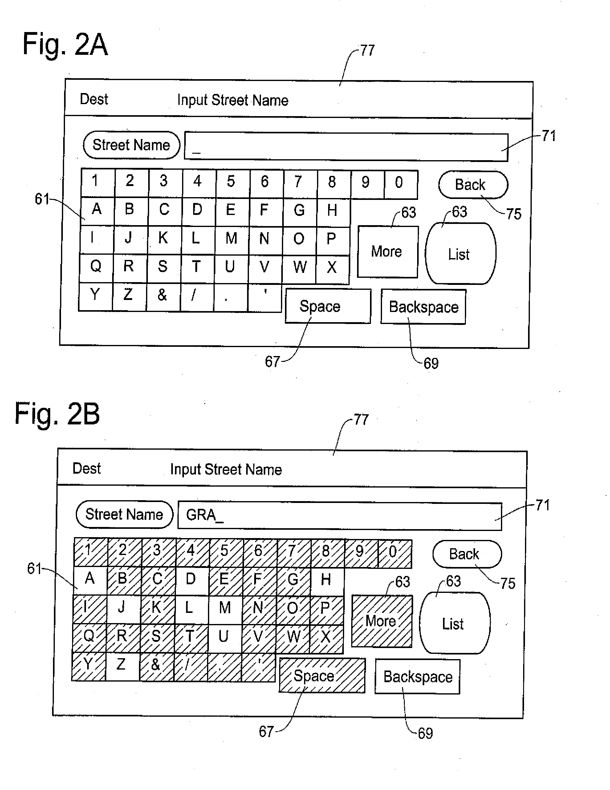 Method and apparatus for keyboard arrangement for efficient data entry for navigation system