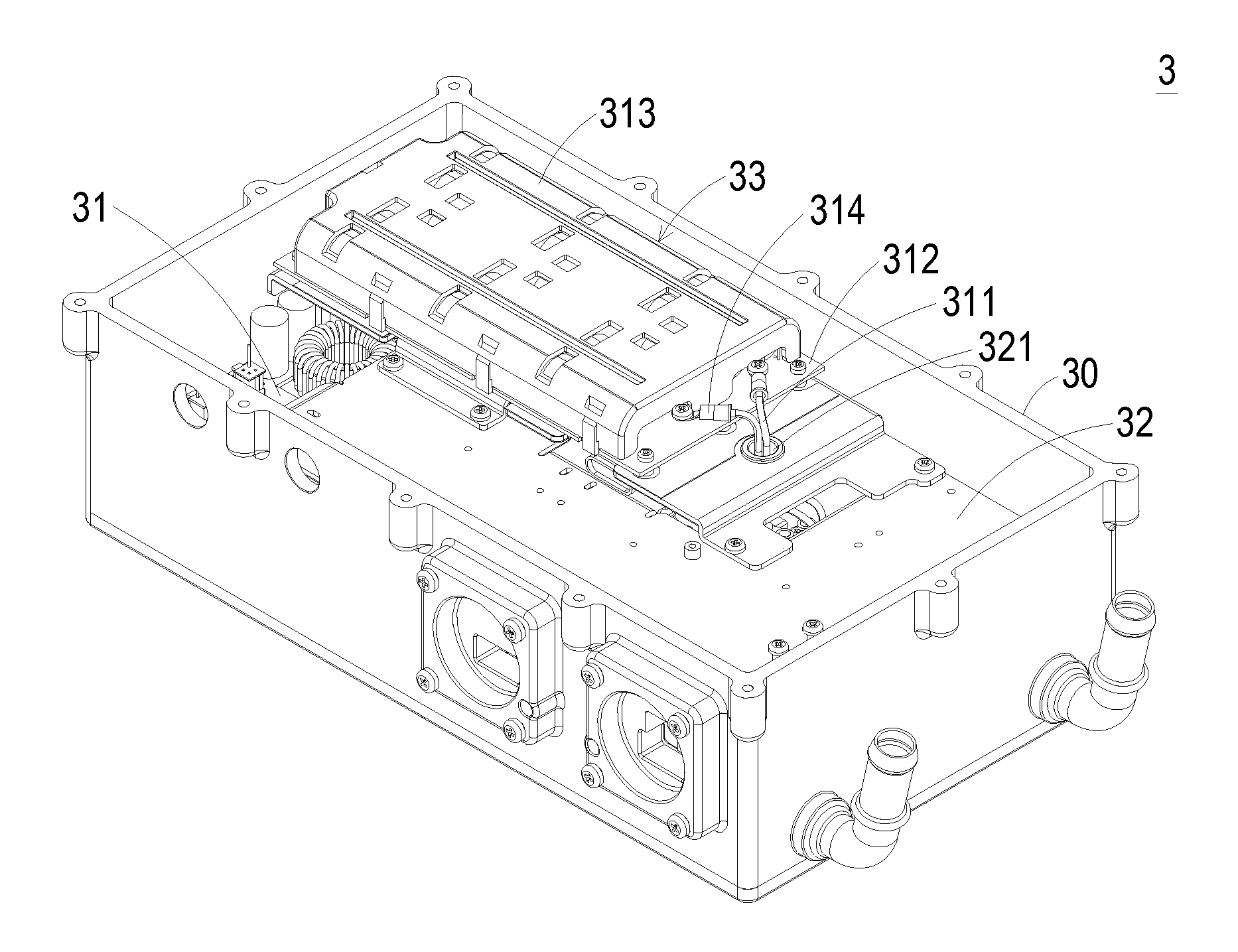 High-voltage battery charging system and charger with such charging system