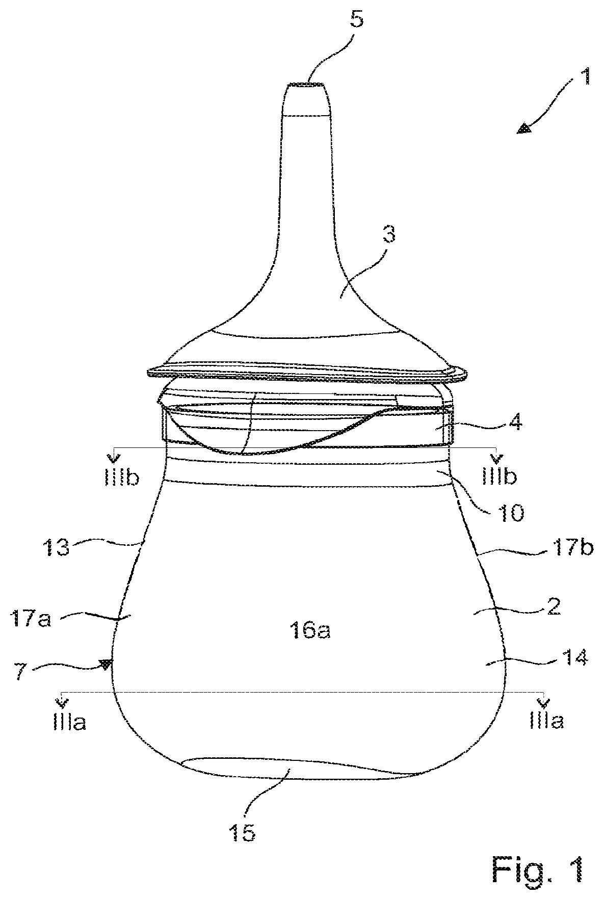 Enema device, and a delivery container for use in said enema device