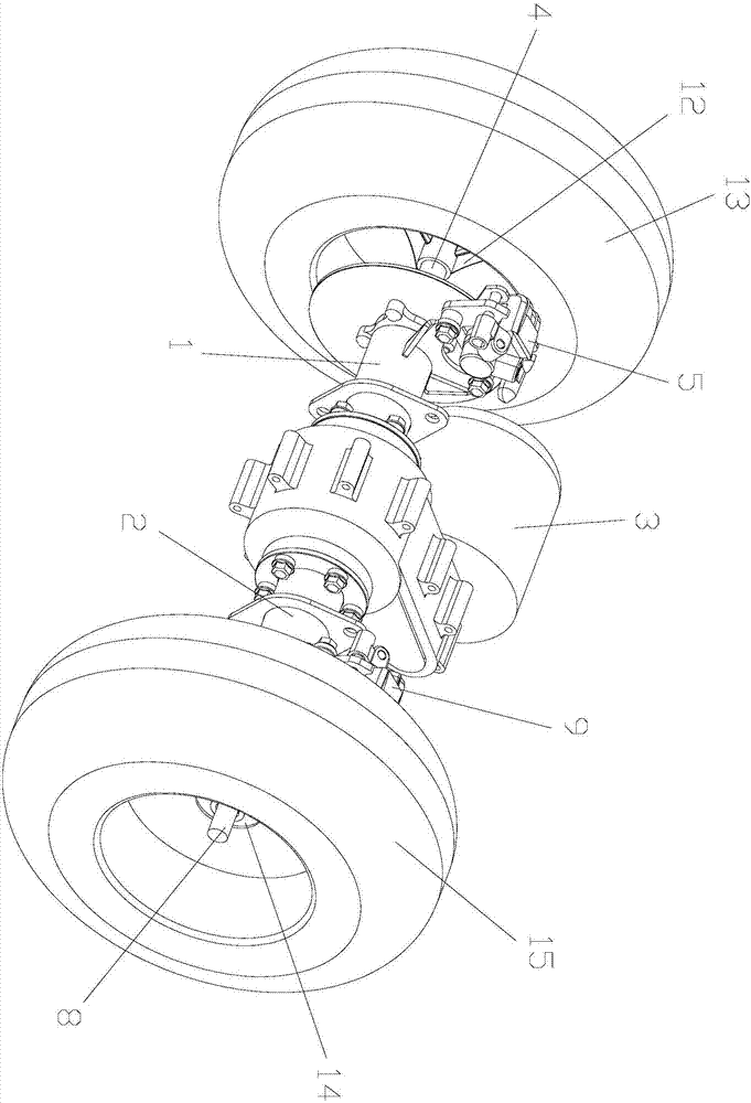 Electric ATV motor integrated rear axle