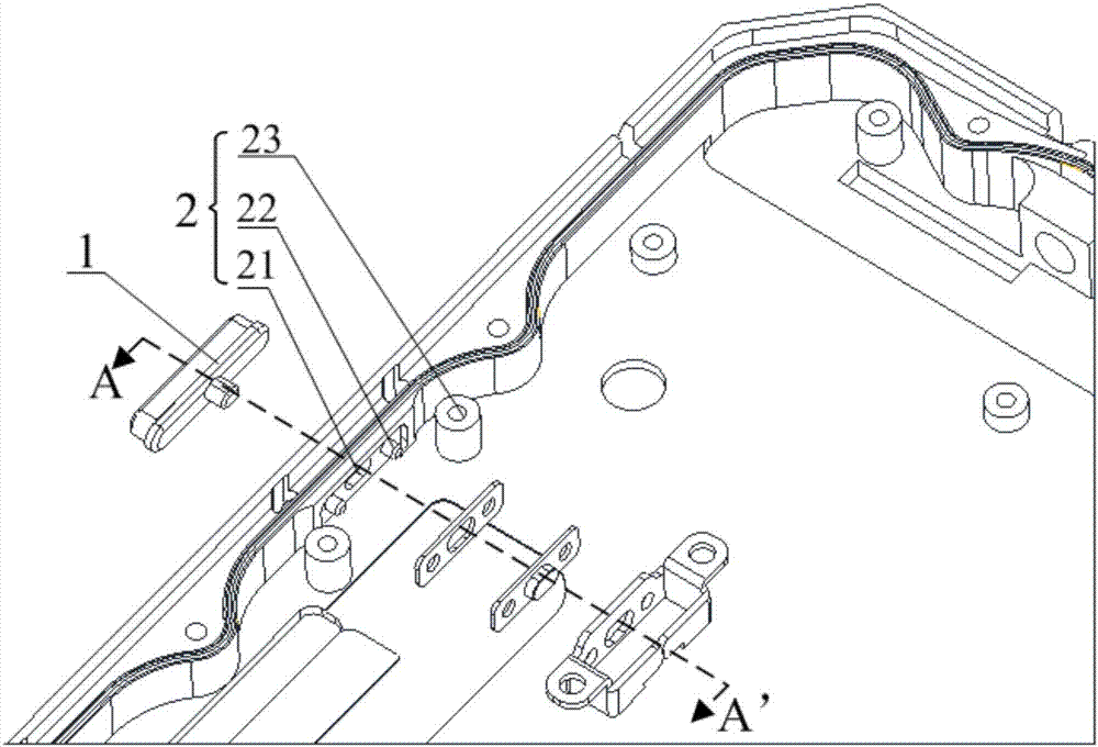 Waterproof key and electronic device with waterproof key