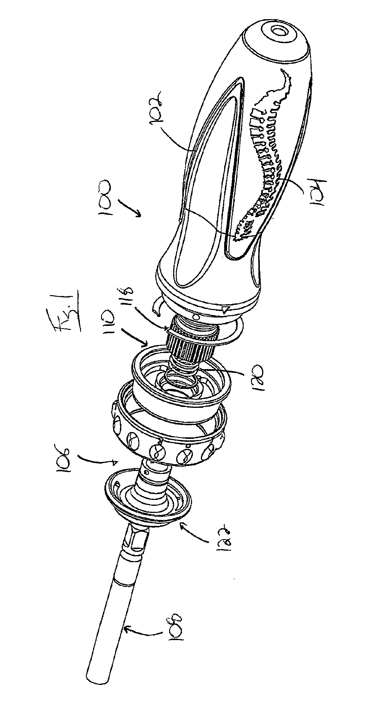 Shaft securing mechanism for a tool