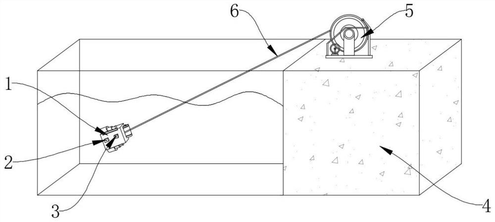 Underwater robot positioning device and method suitable for pool wall operation