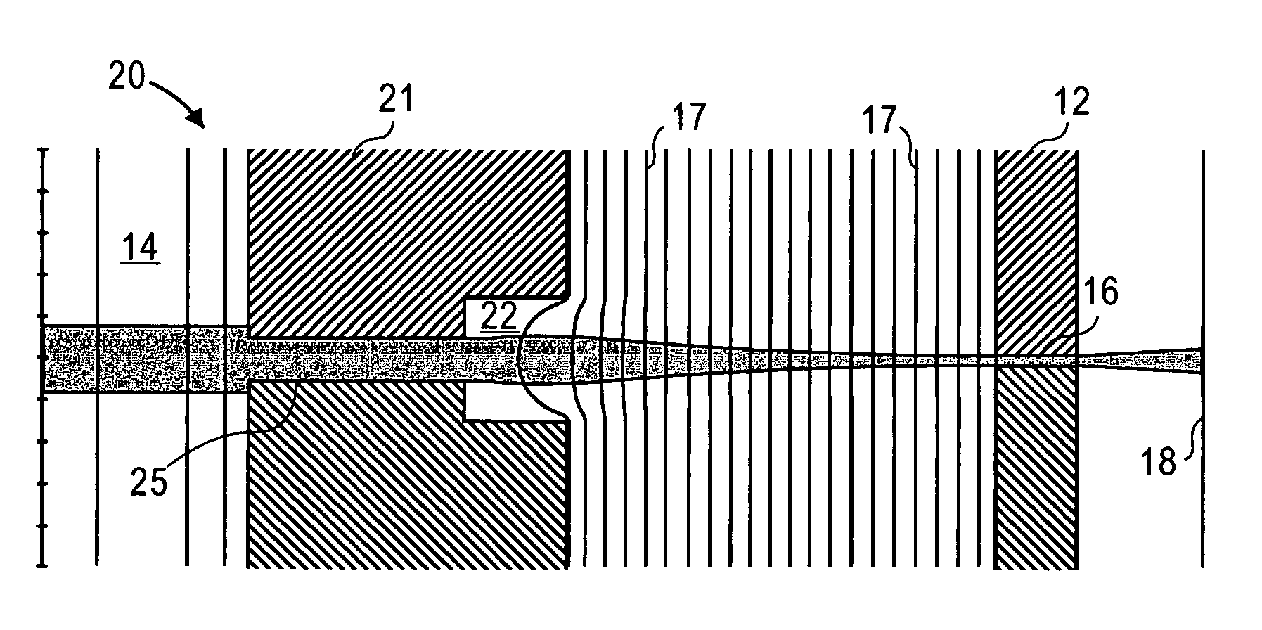 Ion beam extractor with counterbore