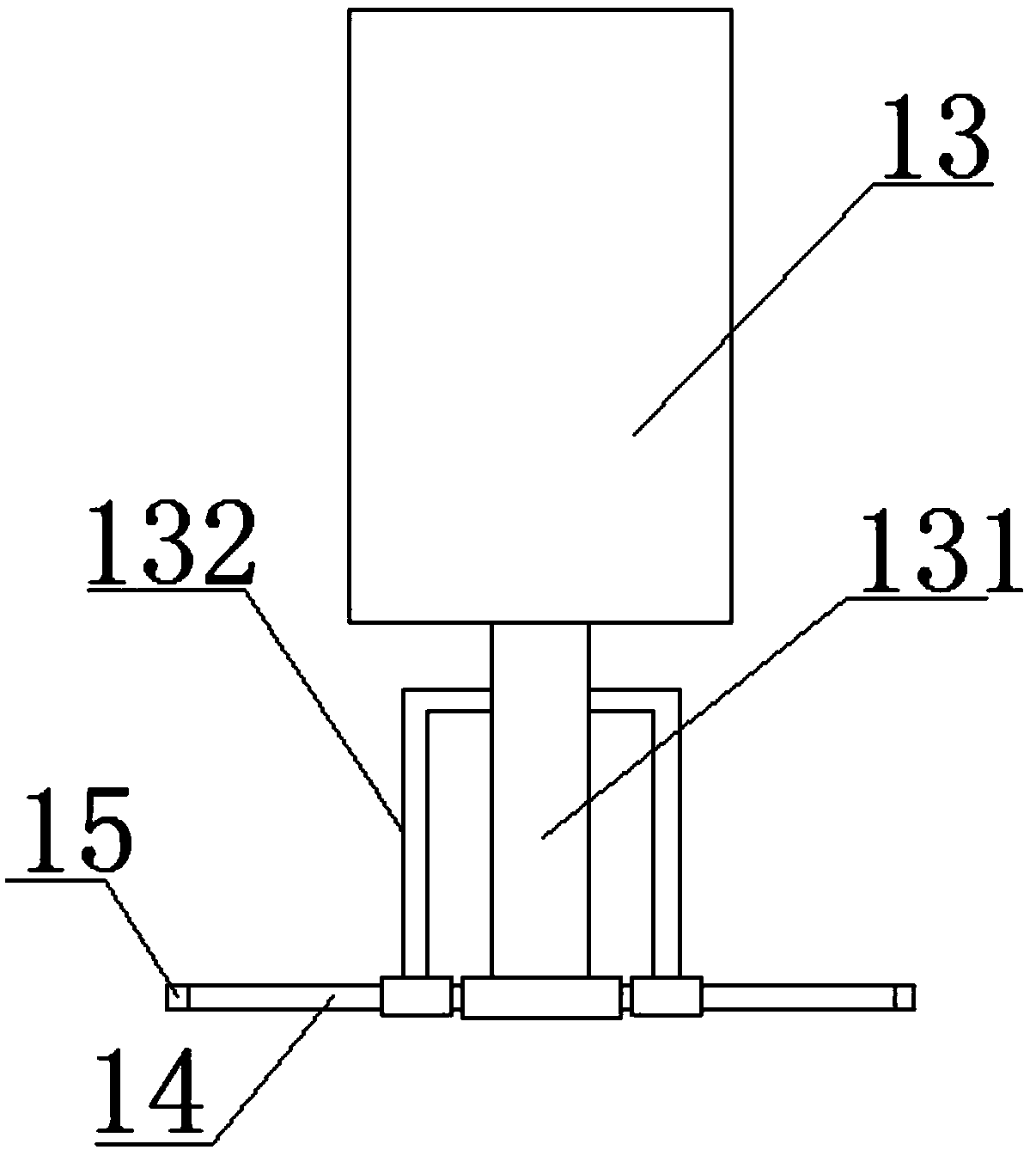 Hydraulic jacking device capable of moving front and back