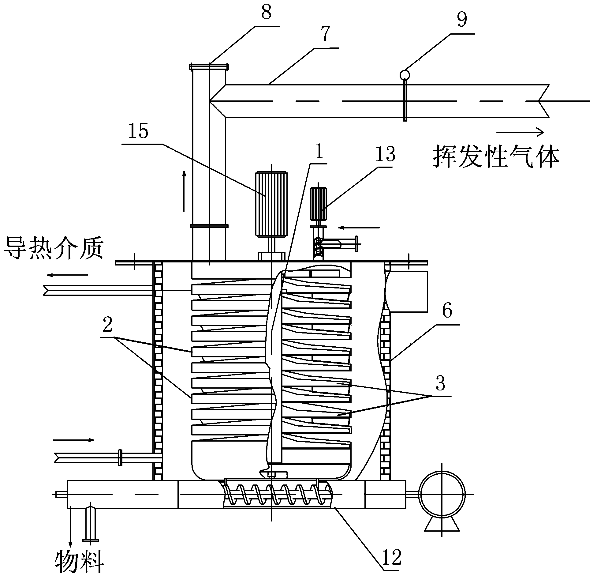 Slurry or powder continuous drying system