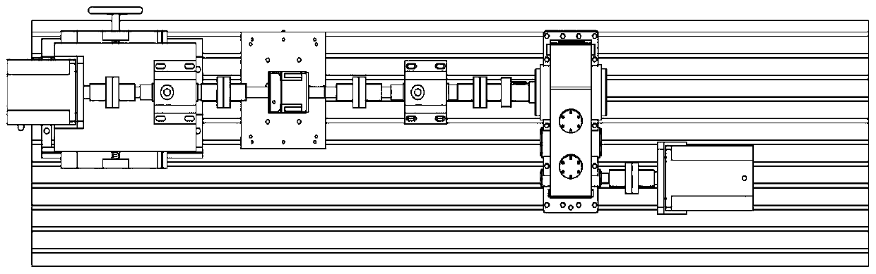 Comprehensive performance testing device of large-torque servo motor driving and loading type reducer
