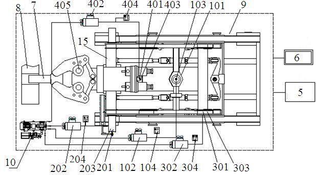 Self-adaptive centering control system and method for clamp rods of large manipulator