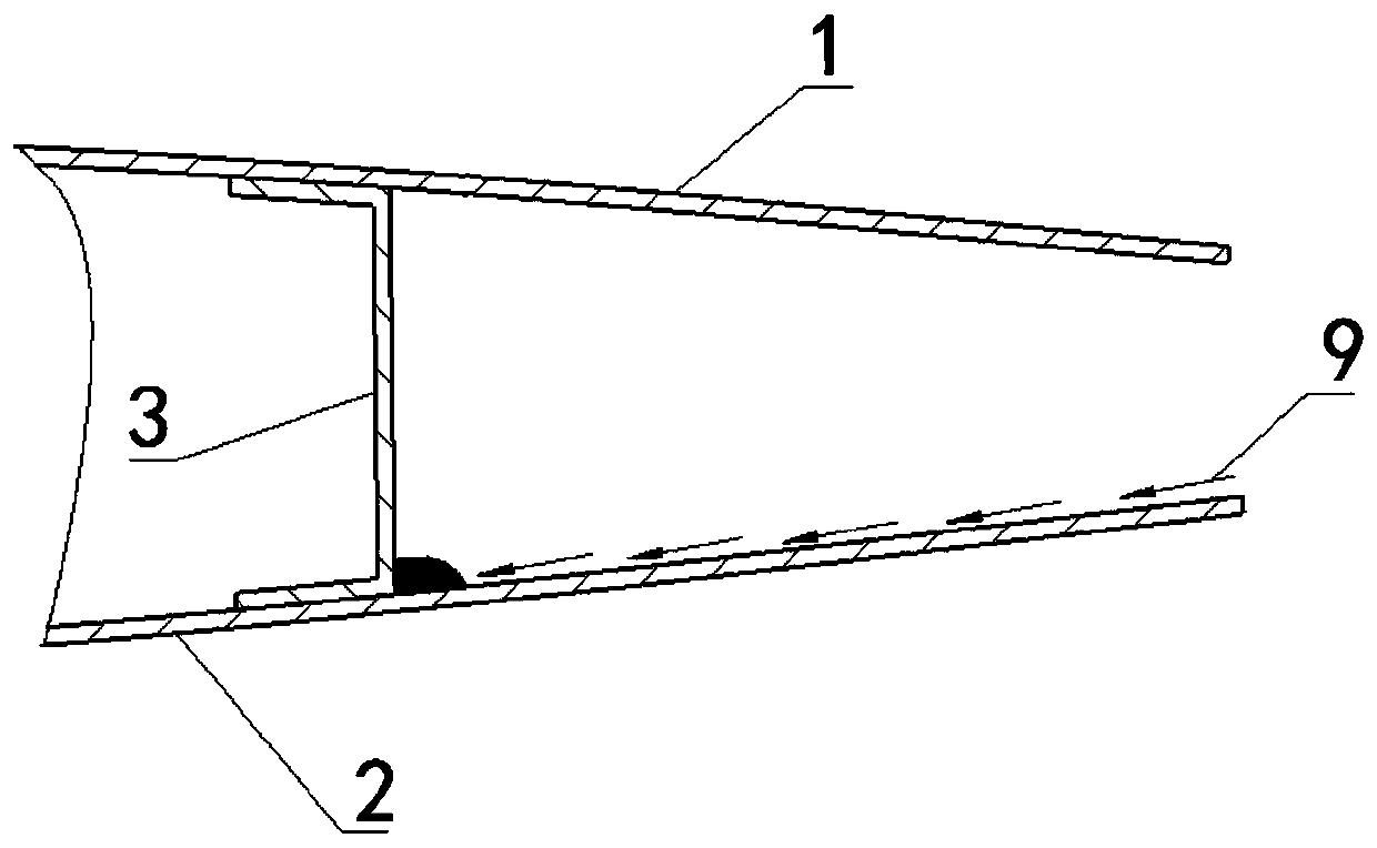Aircraft airfoil trailing edge cabin drainage design method