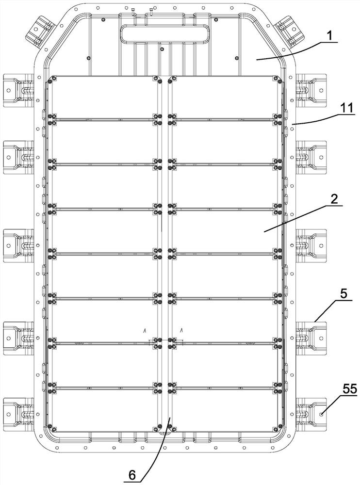 Square battery lower box body structure