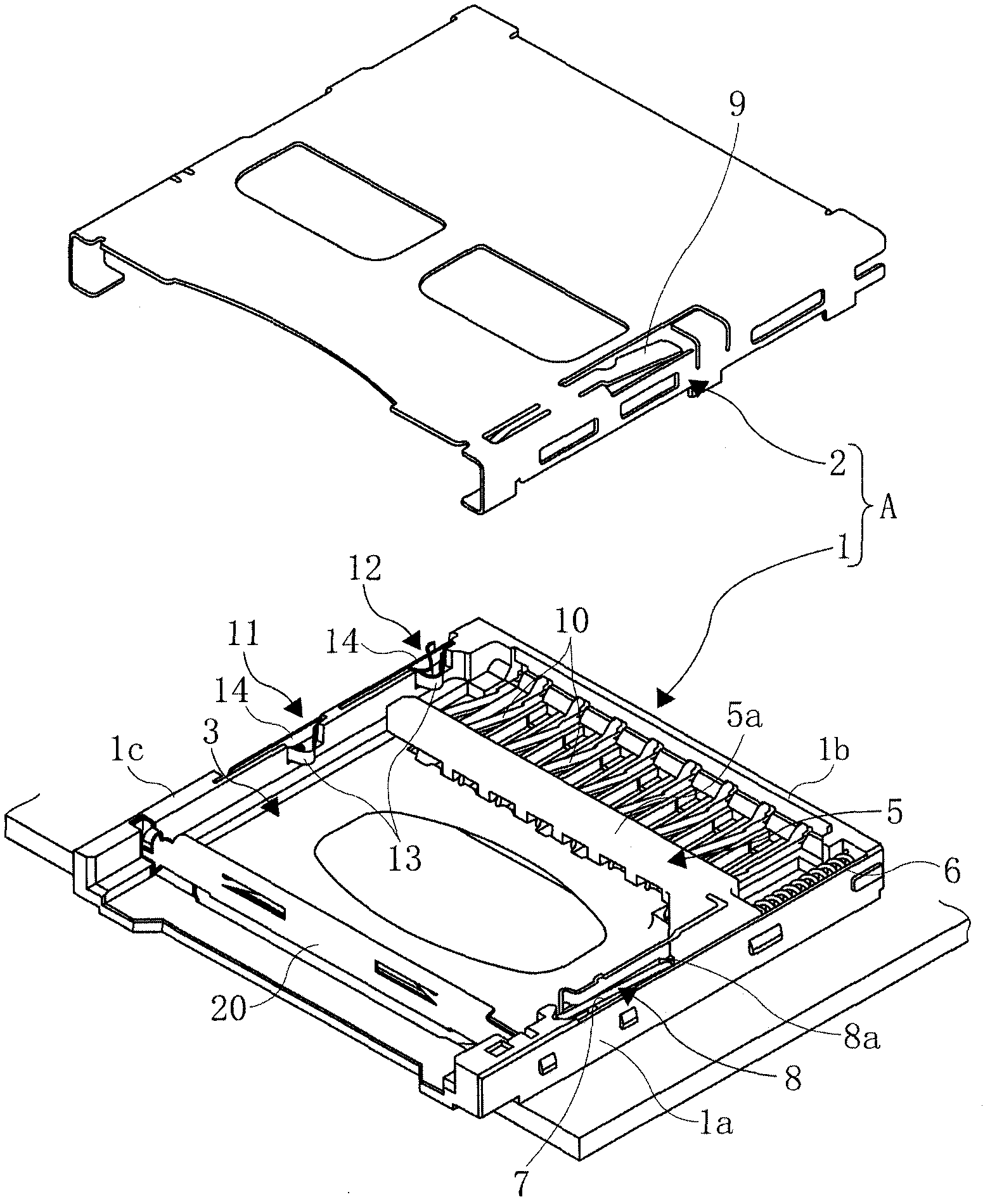 Card plug-in board provided with card half-plug state detection switch