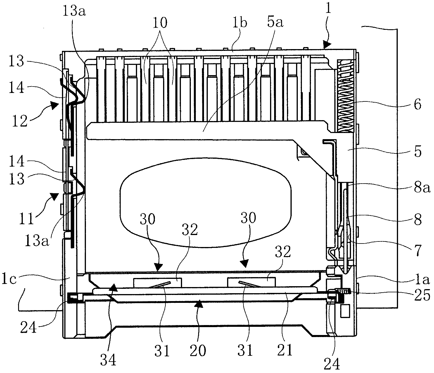 Card plug-in board provided with card half-plug state detection switch