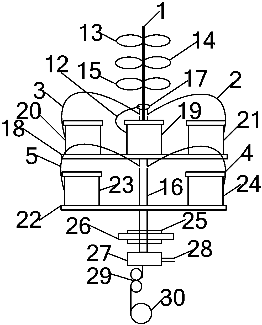 A kind of yak cashmere wrapped core-spun yarn and its production method