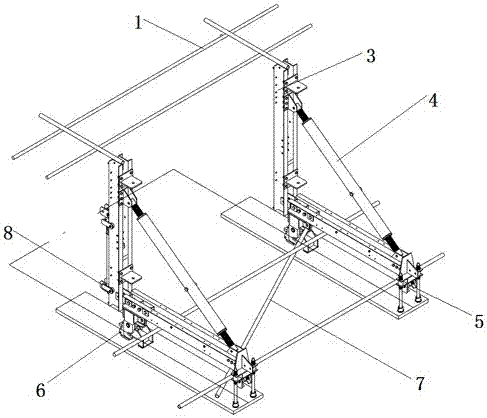 Creeping formwork outer formwork plate supporting platform