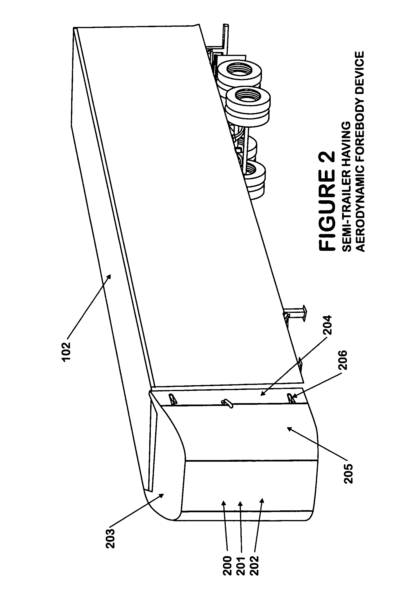 Aerodynamic forebody shape for van trailer