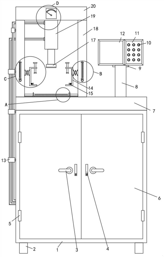 Concrete strength detection device and detection method thereof