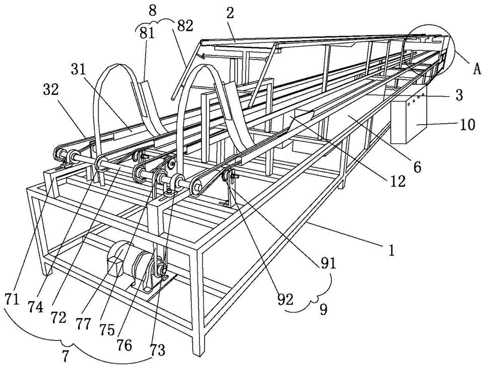 A non-trace baking line for clothes hangers