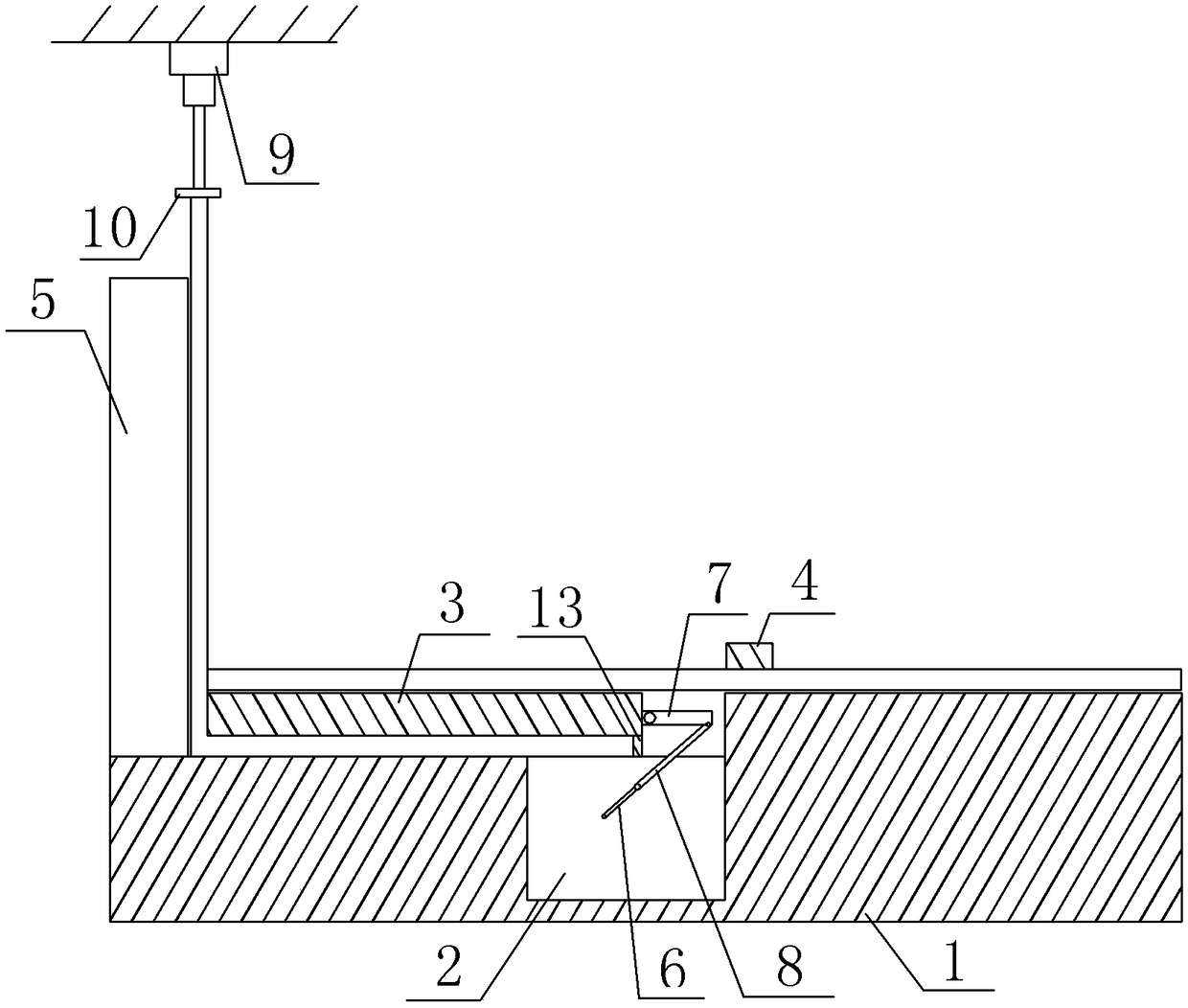 Hardware piece vertical bending process