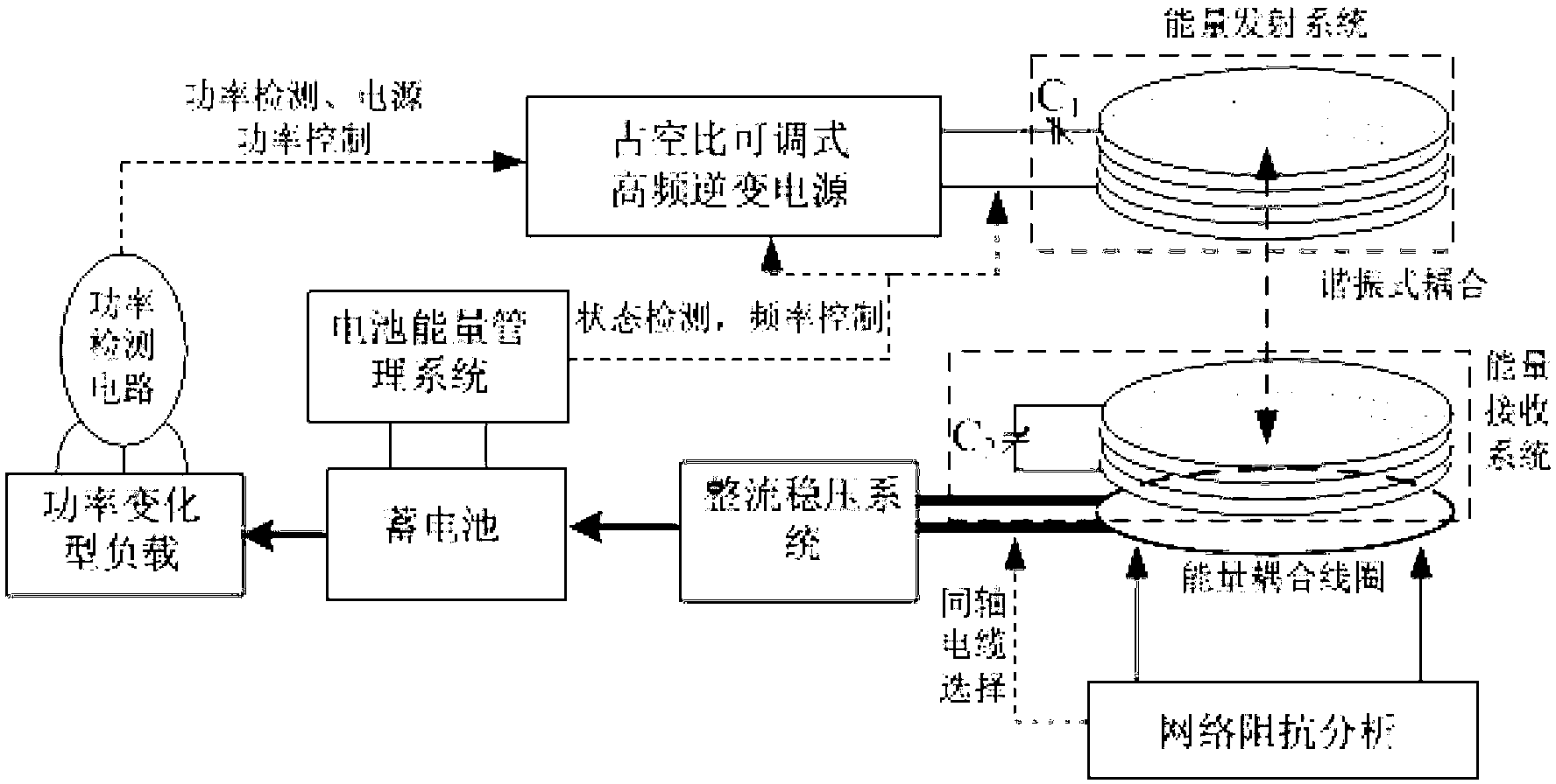 Storage battery wireless charging minimum connecting device