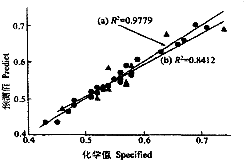 Method for measuring lysine in corn through near infrared spectrum