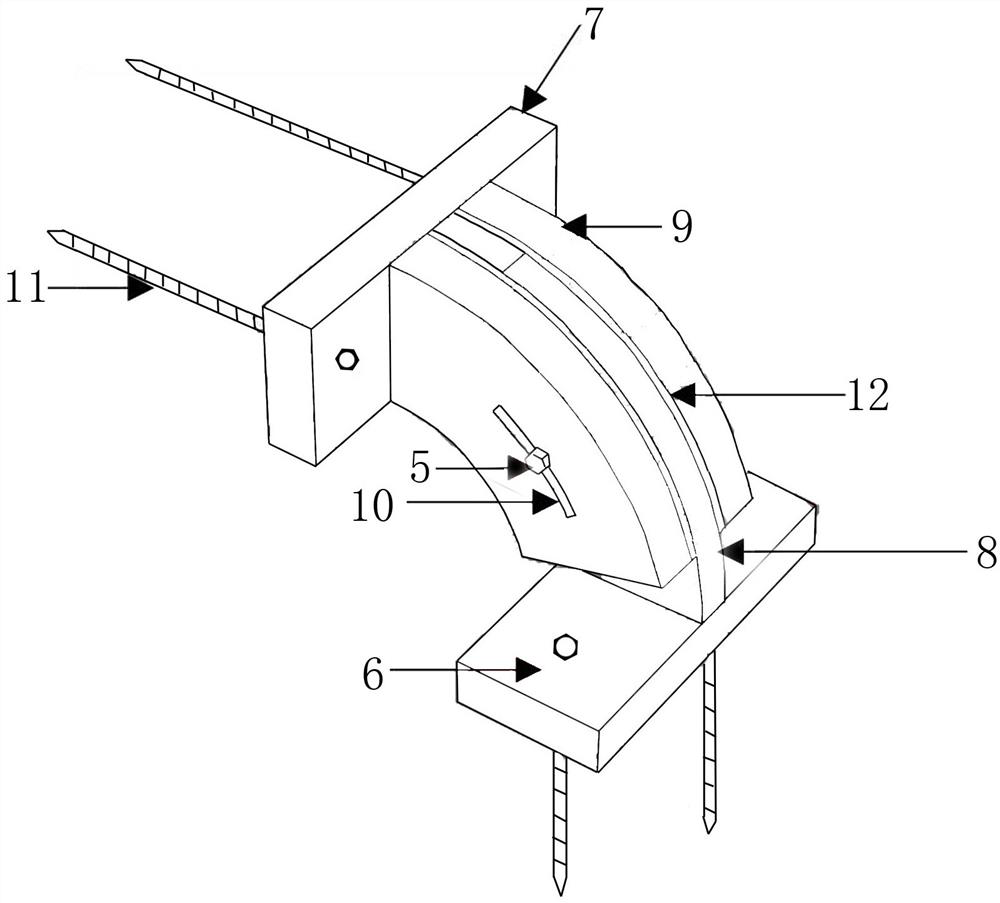 Fabricated flexible concrete frame joint structure with hidden dampers