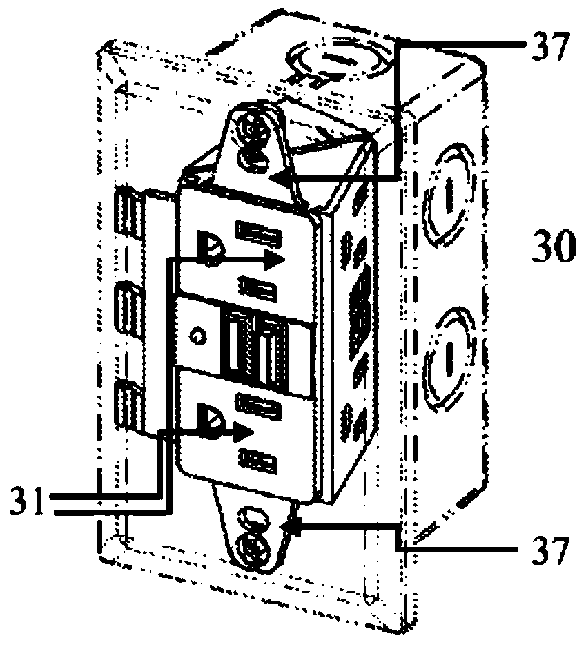 A retractable recessed electrical socket and data port assembly