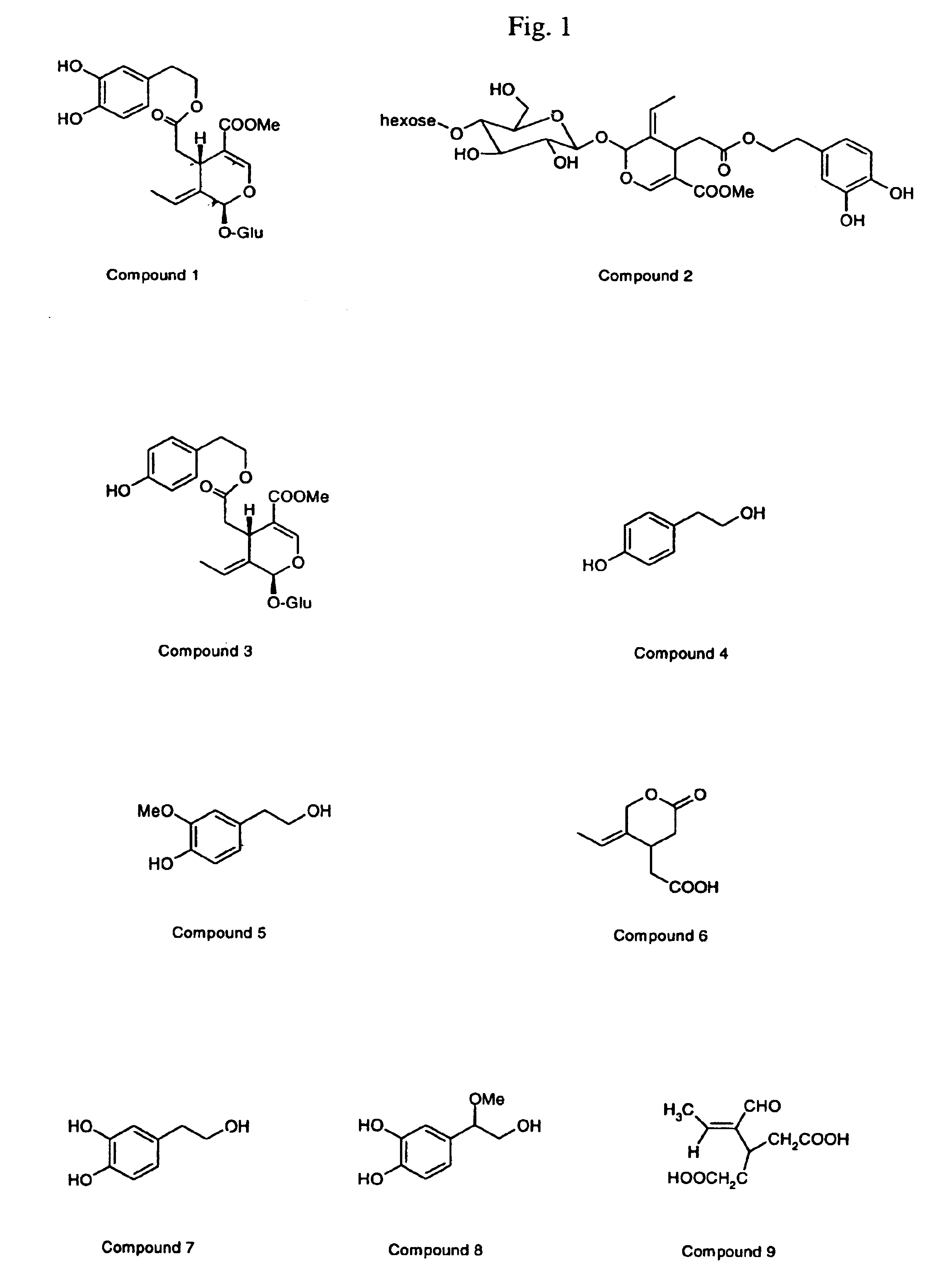 Compounds and compositions derived from olives and methods of the use thereof