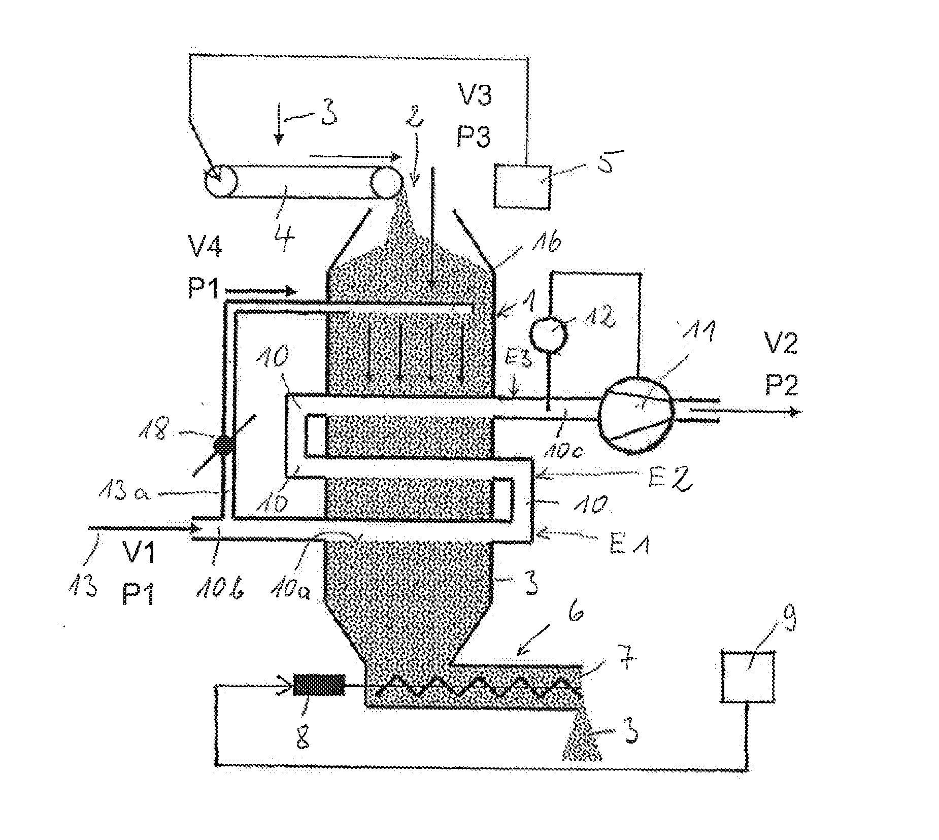 Device for preheating charging materials for glass melting facilities