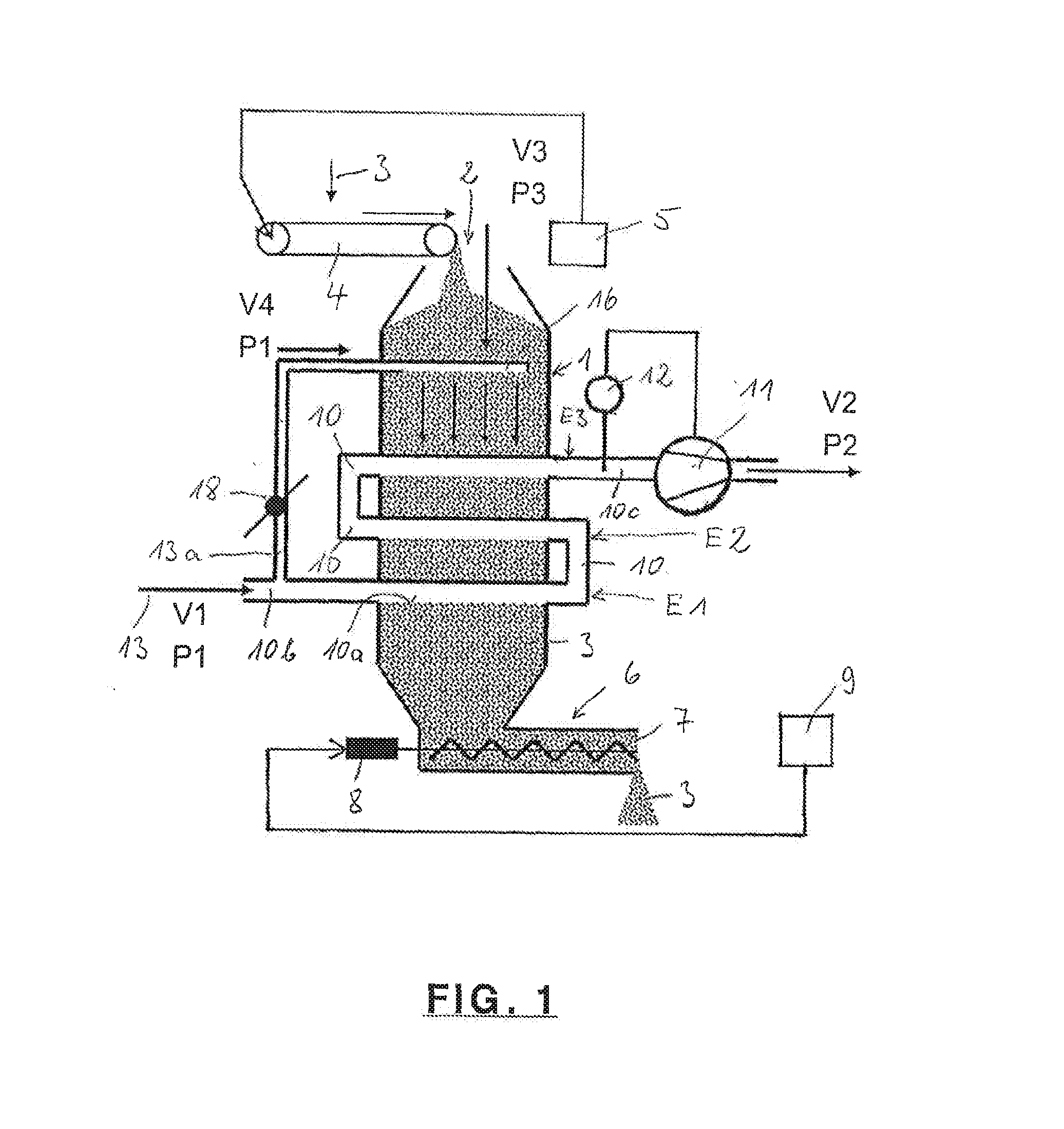 Device for preheating charging materials for glass melting facilities
