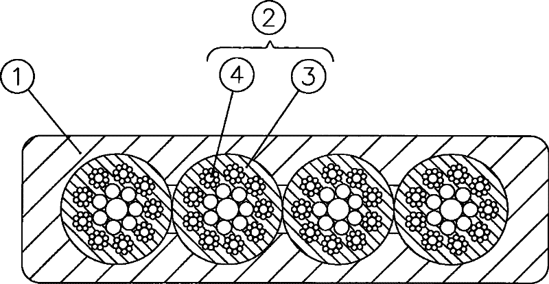 Stretching component of elevator and elevator device