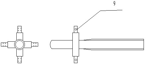 A deep foundation pit steel pipe internal support prestressing device