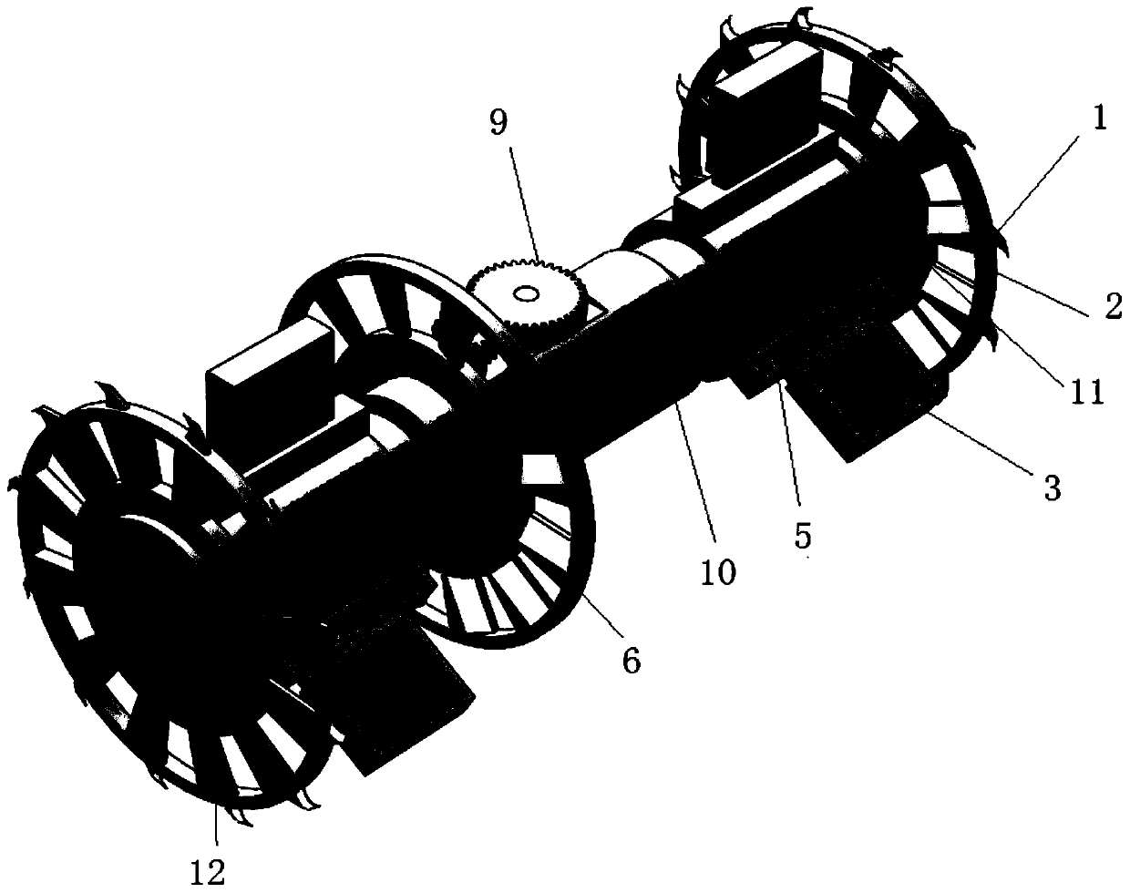 A self-energy-extracting pipeline inner wall cleaning robot