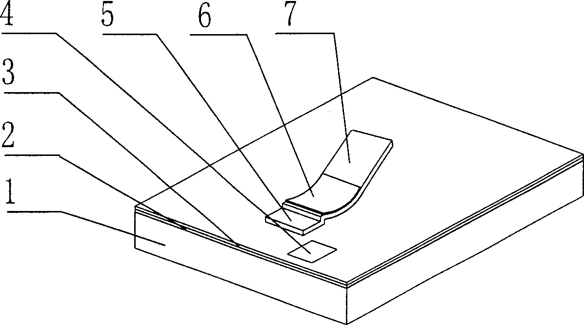 Bending cantilever beam executor and its making process