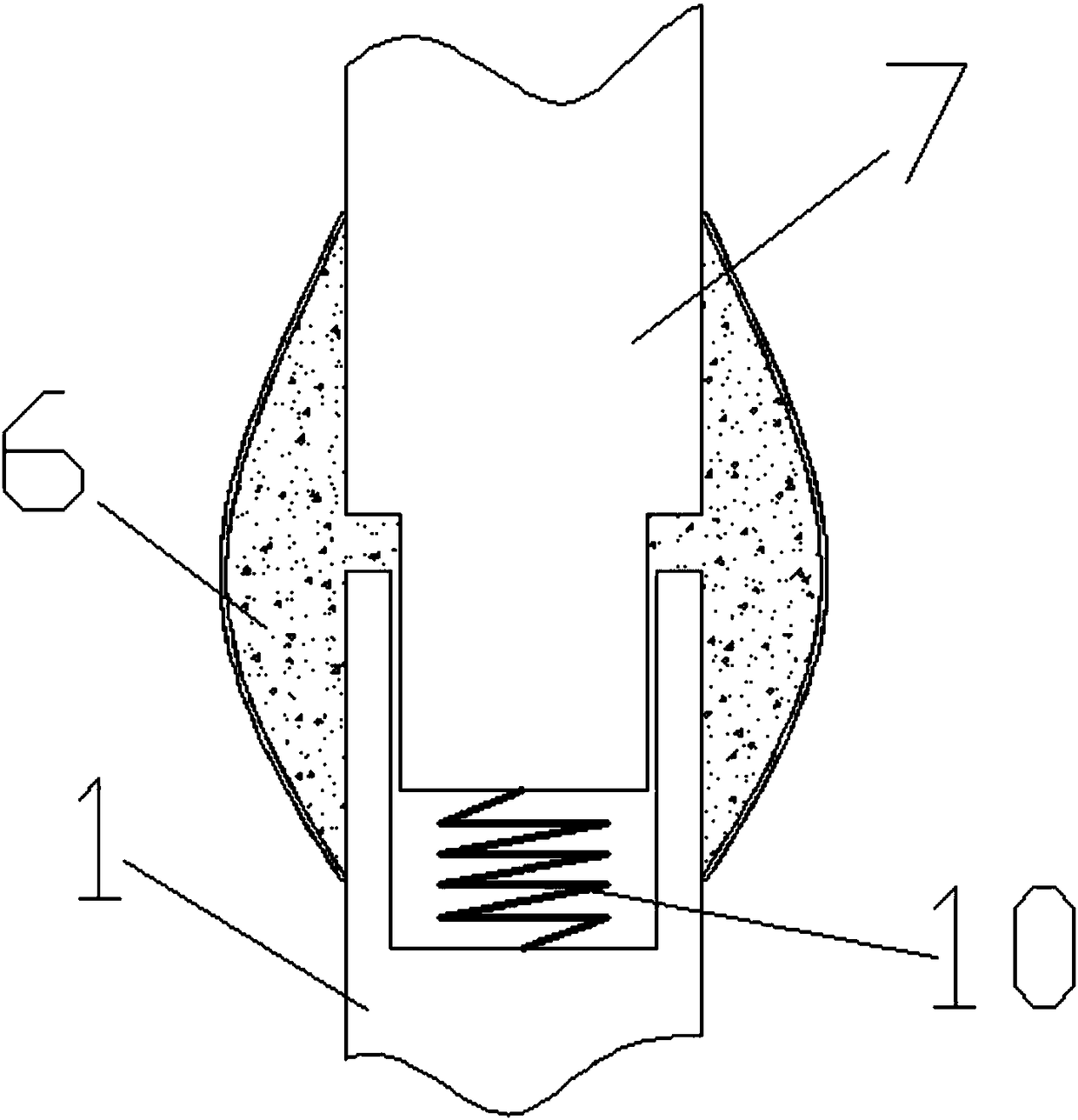 Boring cutter with arc structure