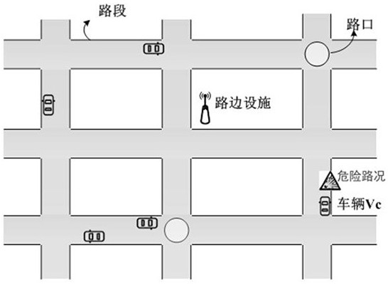 A method and device for emergency road condition information transmission based on fuzzy decision