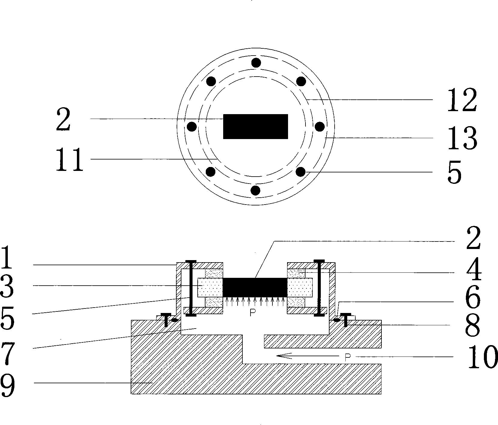 Test method for anti-permeability performance of fluid sealant and substrate bonding sample interface