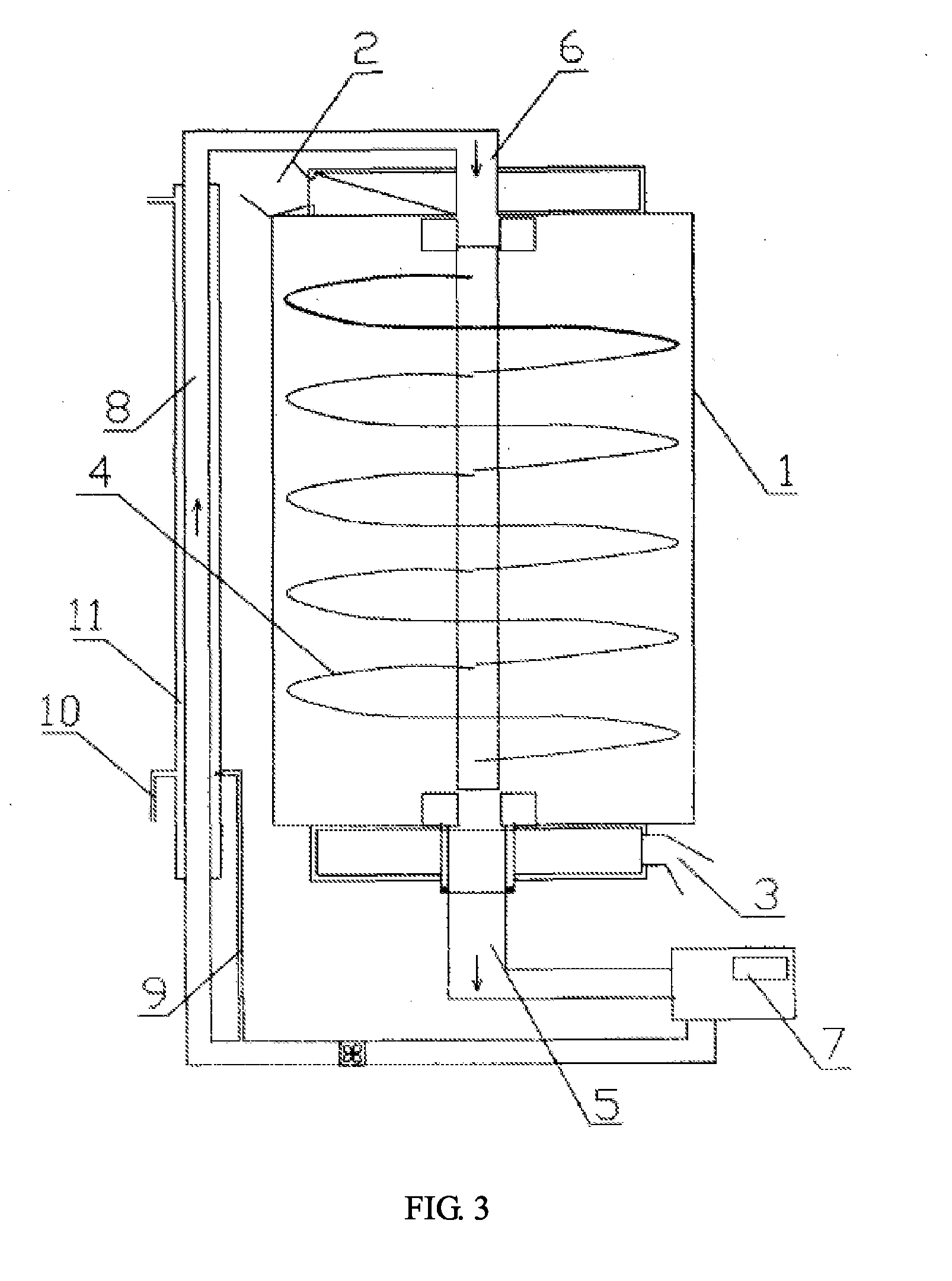 Coal decomposition method and equipment in cycle heating gas style