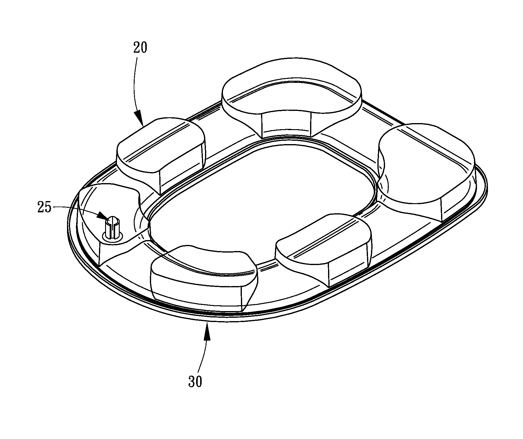Air pressure adjustable elastic body used in shoe sole as a shock absorber