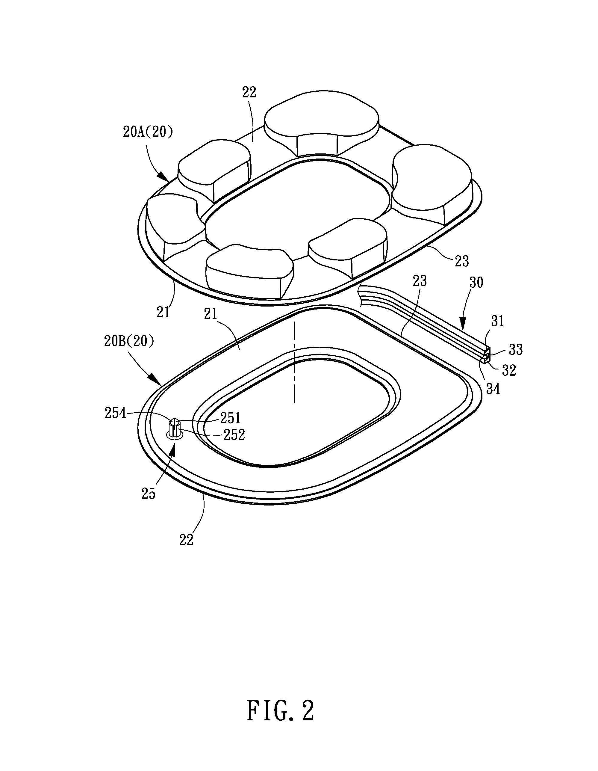 Air pressure adjustable elastic body used in shoe sole as a shock absorber