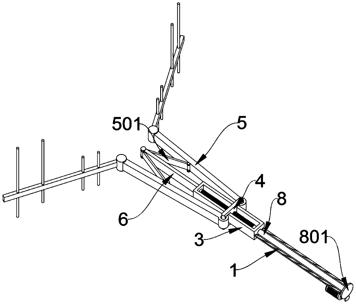 Antenna support for electronic product detection equipment