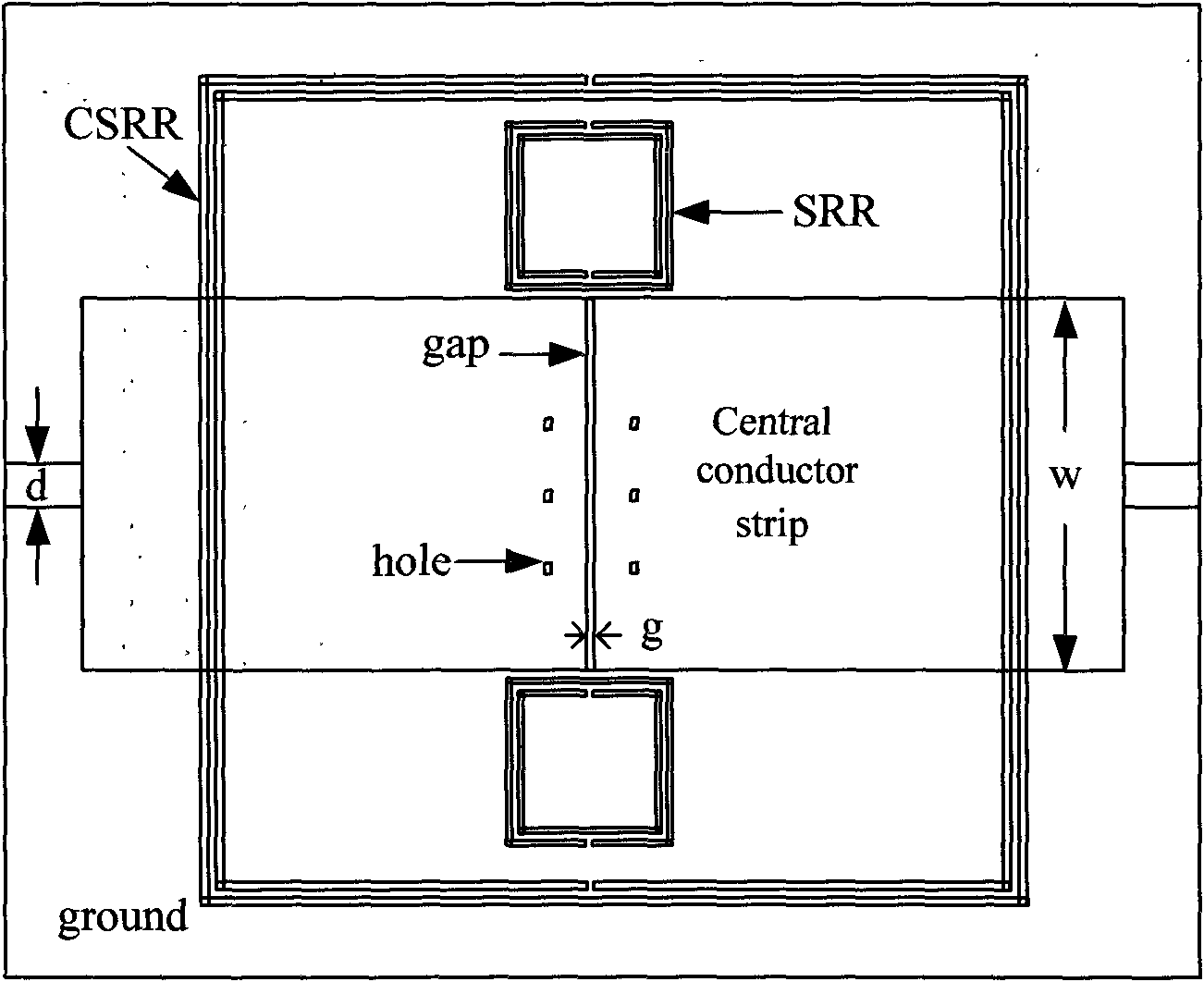 Double-passband filter with left-hand performance