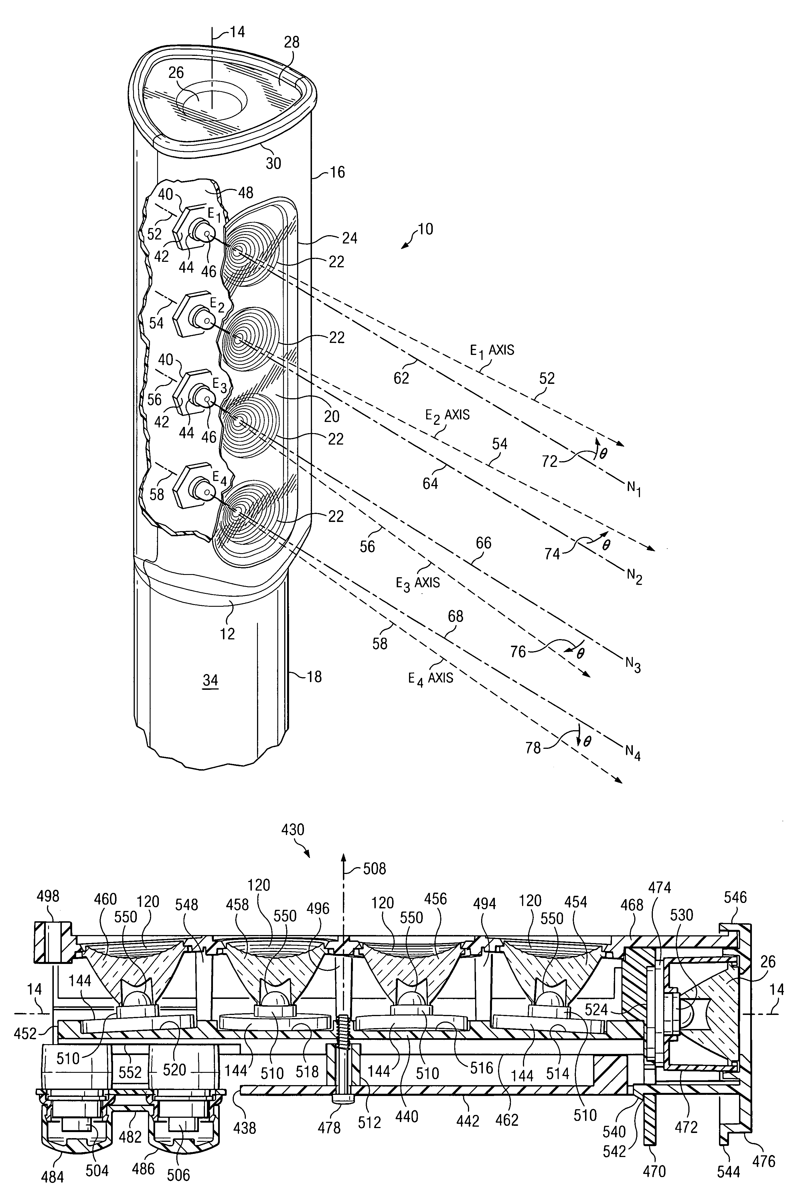 Lighting module assembly and method for a compact lighting device