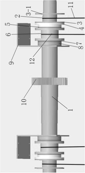 Differential rope take-up device