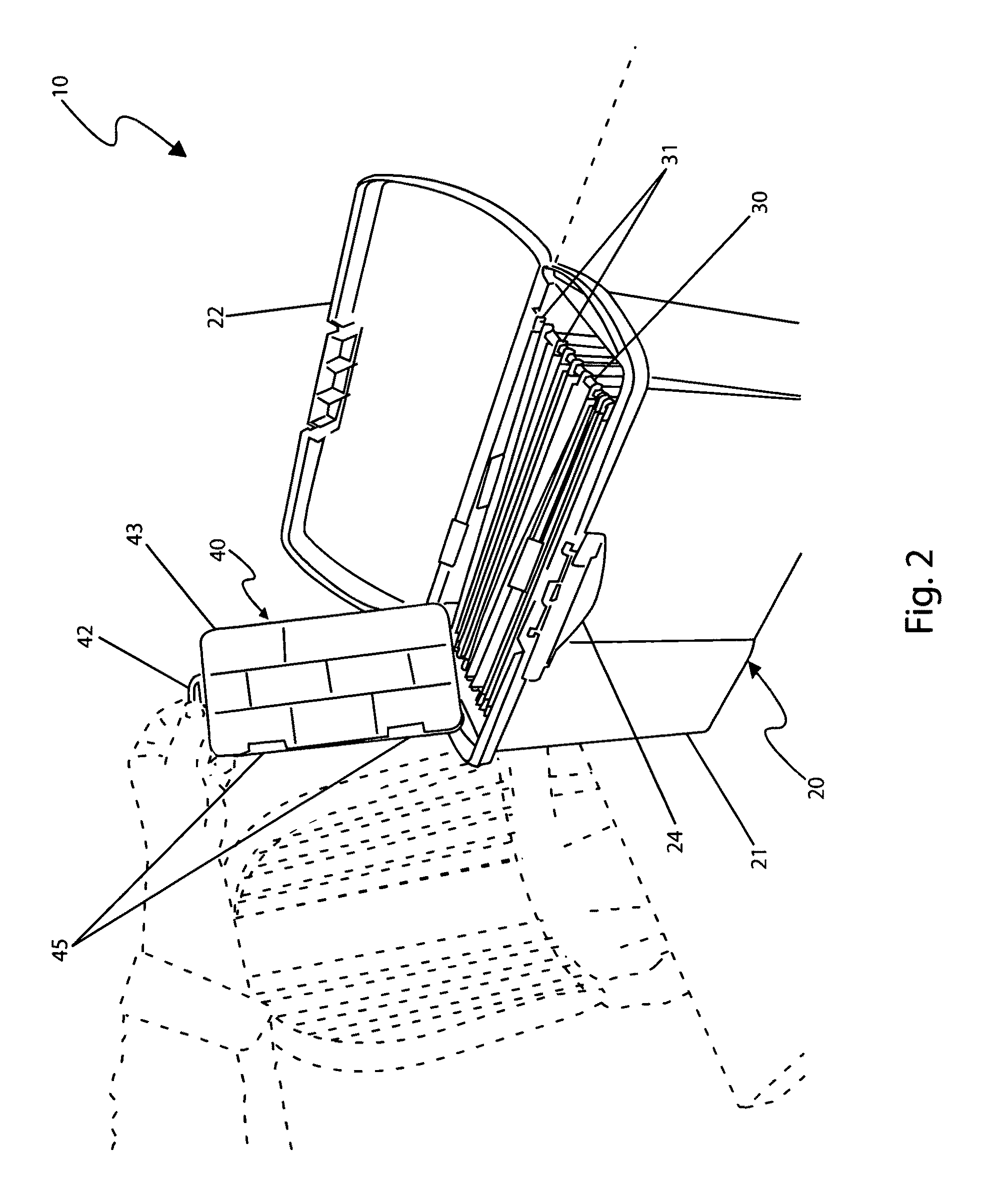Fishing lure storage device and method of use thereof