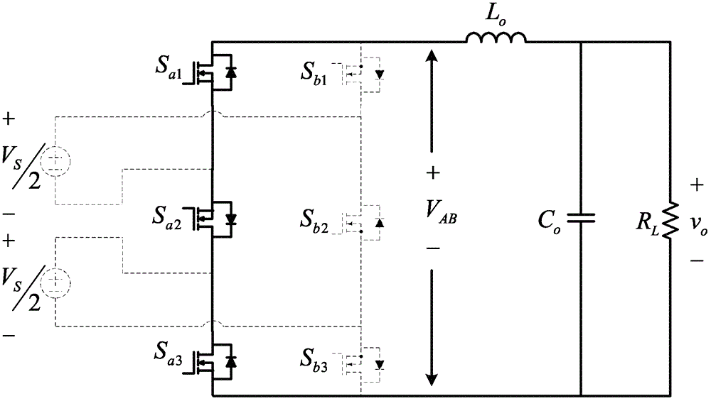 Simple Multi-stage DC-AC Converter Circuit Architecture