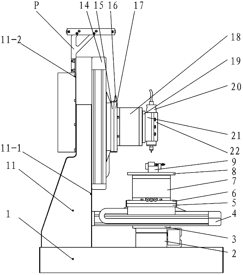 Multi-axis linkage mechanical device used for finely repairing micro-defects on surface of optical element