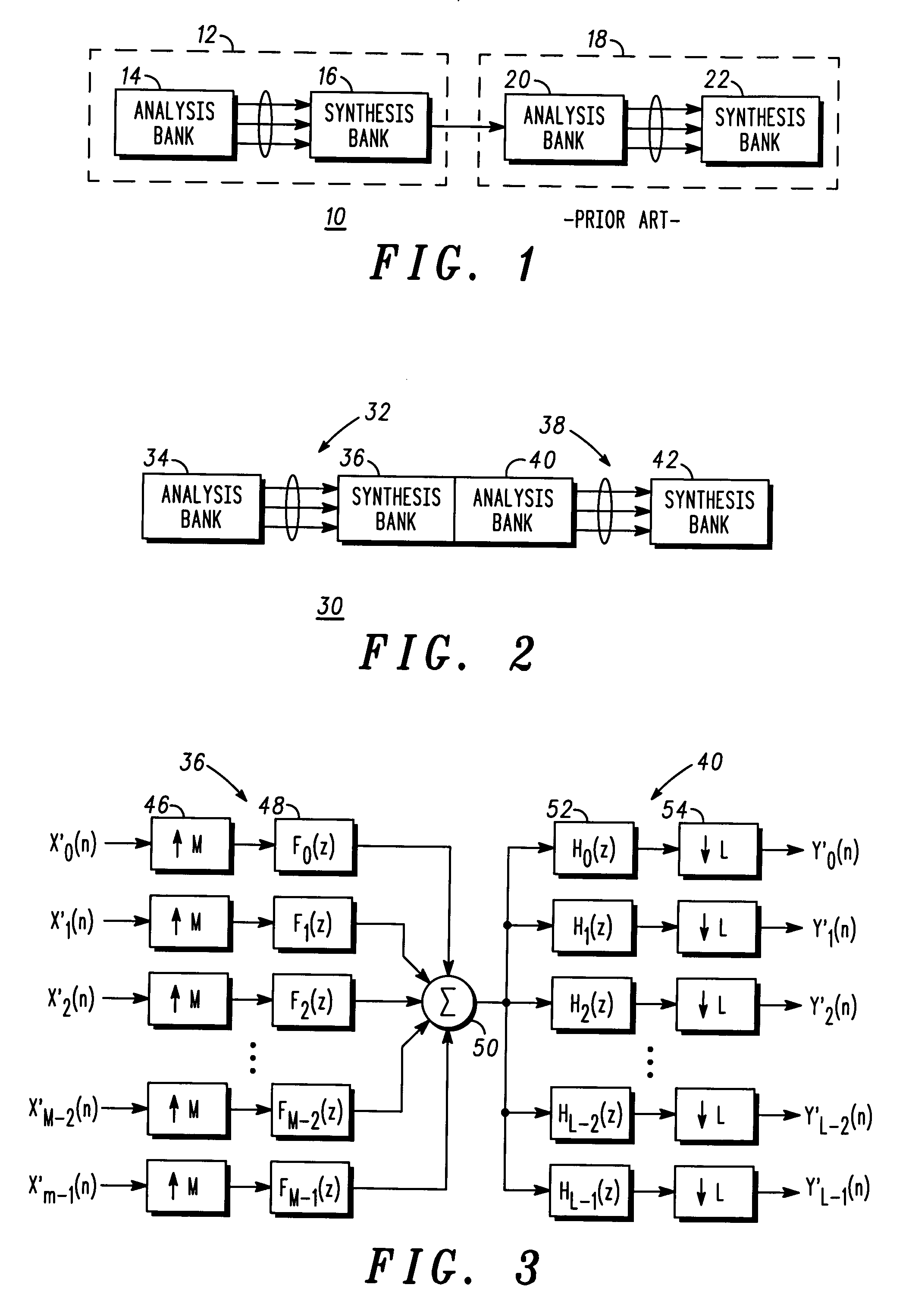 Method of combining an analysis filter bank following a synthesis filter bank and structure therefor